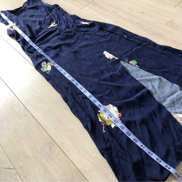 Zara Trafaluc Collection Floral Slit Dress in Navy - Picture 7 of 12